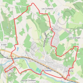 Trace GPS Pays Beaujolais - Pierres Dorées - Chessy-les-Mines, itinéraire, parcours
