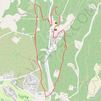 Trace GPS Saumane de Vaucluse - Les Catounières, itinéraire, parcours
