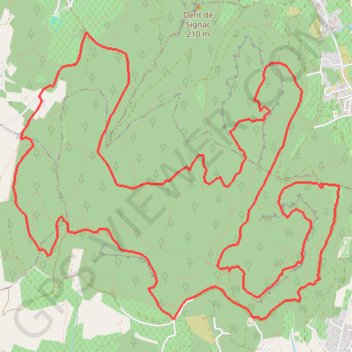 Trace GPS Camp de César de Laudun, itinéraire, parcours