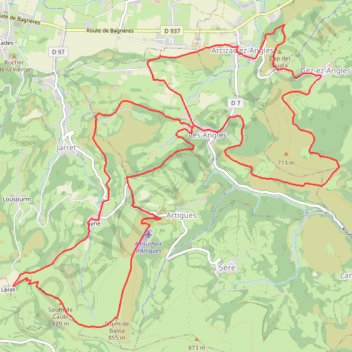 Trace GPS [Itinéraire] Circuit n°19 - Lourdes - Le Soum de Basta, itinéraire, parcours