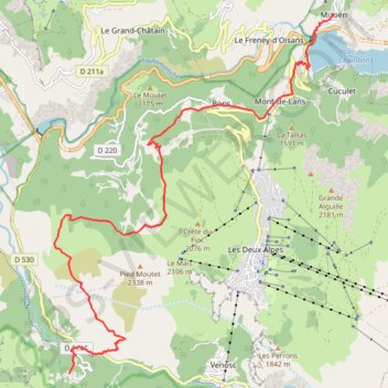 Trace GPS J13 TO Denchère-Mizoën-16202027, itinéraire, parcours