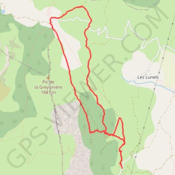 Trace GPS RSPG Les Brunets - Col de Gleize, itinéraire, parcours