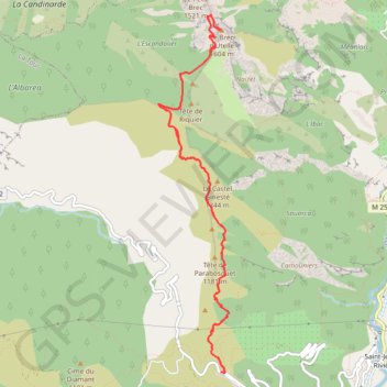 Trace GPS Brec d'Utelle, itinéraire, parcours