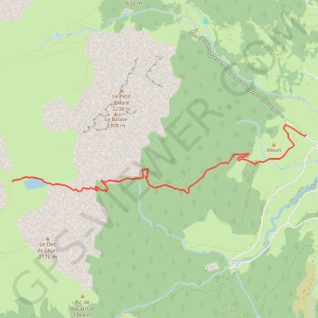 Trace GPS Lac de Lhurs, itinéraire, parcours