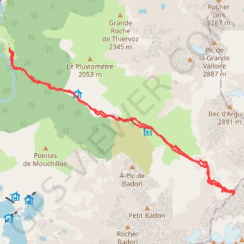 Trace GPS Crêtes de la Marmottane, Couloir NW (Belledonne), itinéraire, parcours