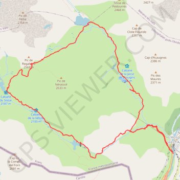 Trace GPS Tour des étangs de Siscar et Pedorres, itinéraire, parcours