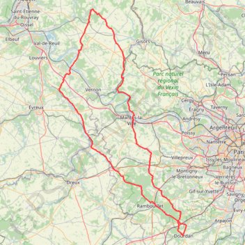 Trace GPS Dourdan à Lyons-la-Forêt_2, itinéraire, parcours
