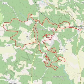 Trace GPS Rando Ygos, itinéraire, parcours