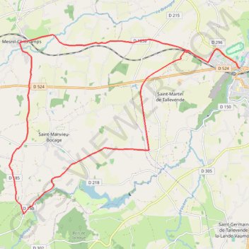 Trace GPS Autour de Mesnil-Clinchamps - Vire, itinéraire, parcours