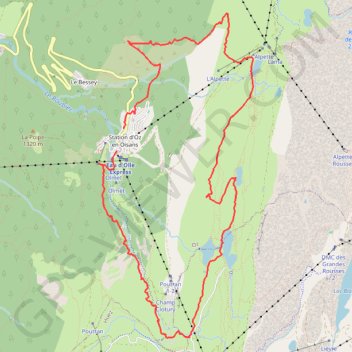 Trace GPS Lacs des petites rousses, itinéraire, parcours