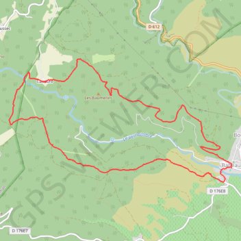 Trace GPS Babeau - Bouldoux - Saint Chinian, itinéraire, parcours
