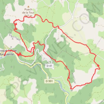 Trace GPS Rochers de Roques Altès, itinéraire, parcours