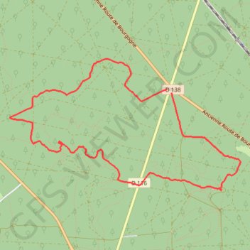 Trace GPS LA TOUR DENECOURT à Fontainebleau, itinéraire, parcours