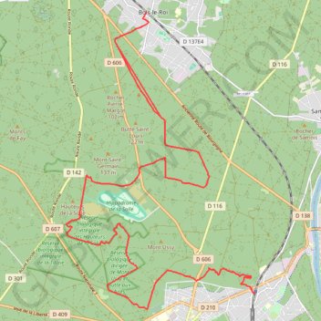 Trace GPS Rando Fontainebleau-Bois-Le-Roi, itinéraire, parcours