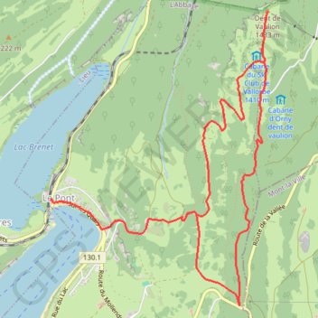 Trace GPS La Dent de Vaulion, itinéraire, parcours