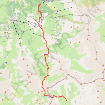 Trace GPS Tour du Mont Thabor, j6, du refuge des Drayères à Valmeinier, itinéraire, parcours