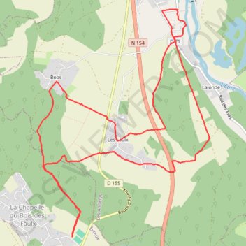 Trace GPS Autour d'Heudreville, itinéraire, parcours
