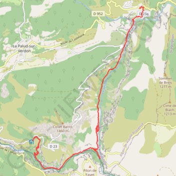 Trace GPS Sentier Blanc Martel, itinéraire, parcours
