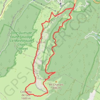 Trace GPS Colomby de Gex, itinéraire, parcours