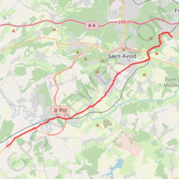Trace GPS Etape 01 Hombourg-haut ... Mainvillers 25,1km, itinéraire, parcours