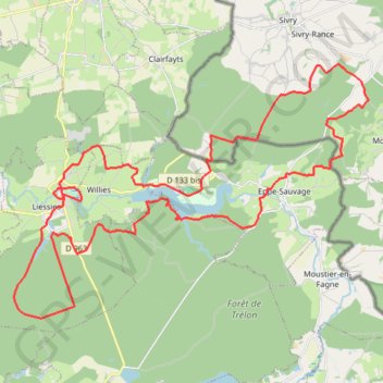 Trace GPS Week-end de randonnée autour du Val Joly - Liessies, itinéraire, parcours