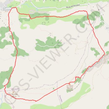 Trace GPS Haut Montet et plateau de Caussols, itinéraire, parcours