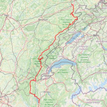 Trace GPS Aix-les-Bains (73100), Savoie, Auvergne-Rhône-Alpes, France - 17 Rue Renaud de Bourgogne (Montbéliard), itinéraire, parcours