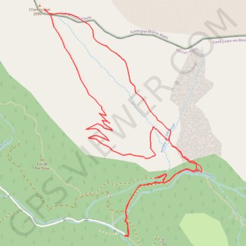 Trace GPS Chamousset par le sentier classique (Dévoluy), itinéraire, parcours