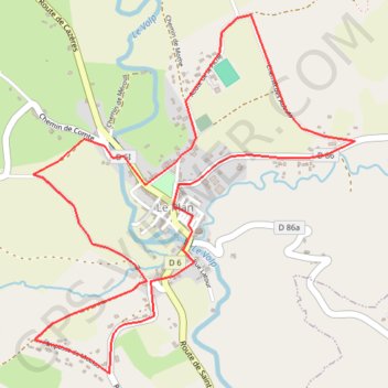 Trace GPS Boucle du Mandrat de Le Plan, itinéraire, parcours