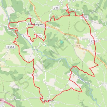 Trace GPS Vallée de l'Isable et exploitations agricoles - Saint-Polgues, itinéraire, parcours