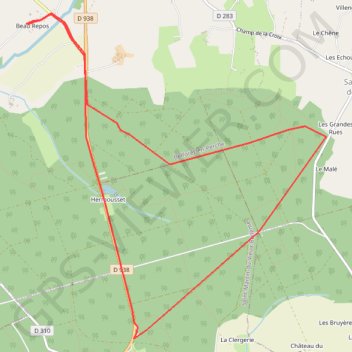 Trace GPS Forêt de Bellême, itinéraire, parcours