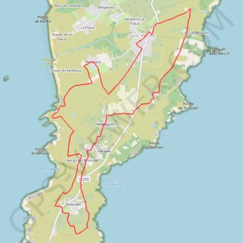 Trace GPS Circuit du Cap de la Chèvre, itinéraire, parcours