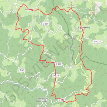 Trace GPS A l'Ouest des Bois Noirs, itinéraire, parcours