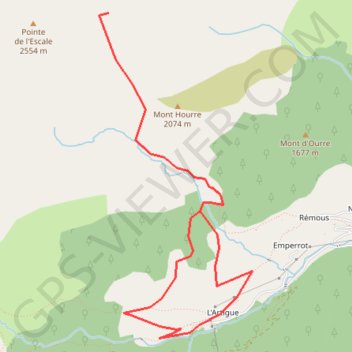 Trace GPS Crête des Lavants de Belcaire depuis l'Artigue, itinéraire, parcours