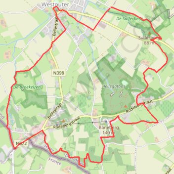 Trace GPS Buiten-Gewoon, itinéraire, parcours
