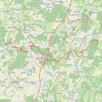 Trace GPS De Saint-Lothain à Commenailles, itinéraire, parcours