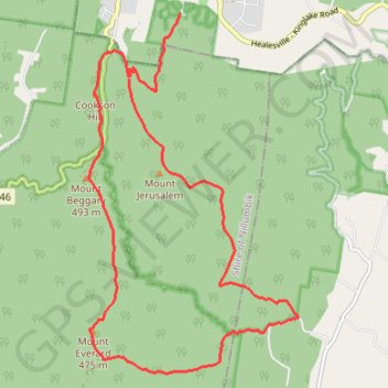Trace GPS Mount Everard Circuit, itinéraire, parcours