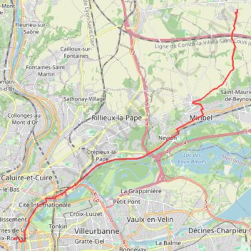 Trace GPS Lyon chevrerie, itinéraire, parcours
