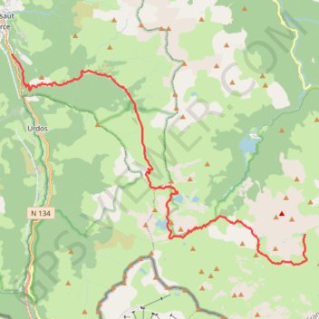 Trace GPS Pyrénées - Pombie - Ayous - Etsaut, itinéraire, parcours