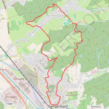Trace GPS Rundtour nach Reichenbach, itinéraire, parcours