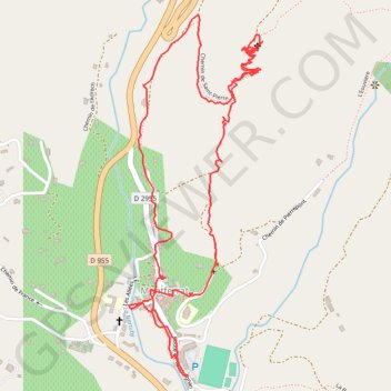 Trace GPS Sortie à Montferrat, itinéraire, parcours
