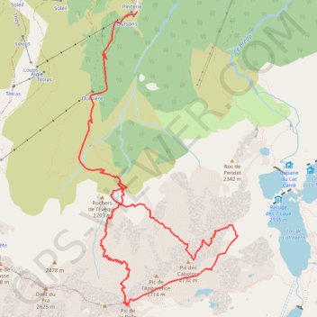 Trace GPS Belle etoile - cabottes tour par les lacs, itinéraire, parcours