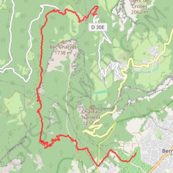 Trace GPS Col de la faita - col du coq, itinéraire, parcours