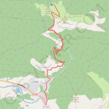 Trace GPS Tour Cagire-Burat etape 1, itinéraire, parcours