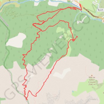 Trace GPS Tête de Cuguret, itinéraire, parcours