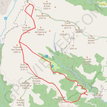 Trace GPS La Suca depuis Escuaín, itinéraire, parcours