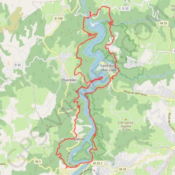 Trace GPS Gorges de la Loire, itinéraire, parcours