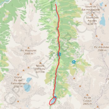 Trace GPS Lac d'Estom - Vallée du Lutour, itinéraire, parcours