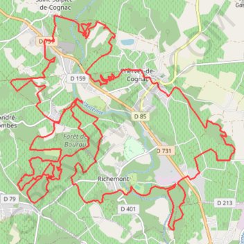 Trace GPS Cherves de Cognac, itinéraire, parcours