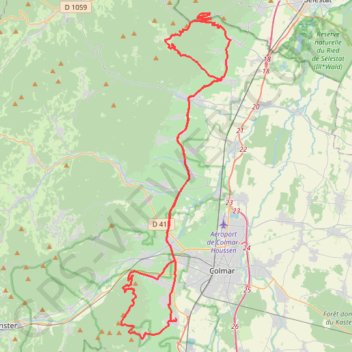 Trace GPS Haut Koenigsbourg, itinéraire, parcours